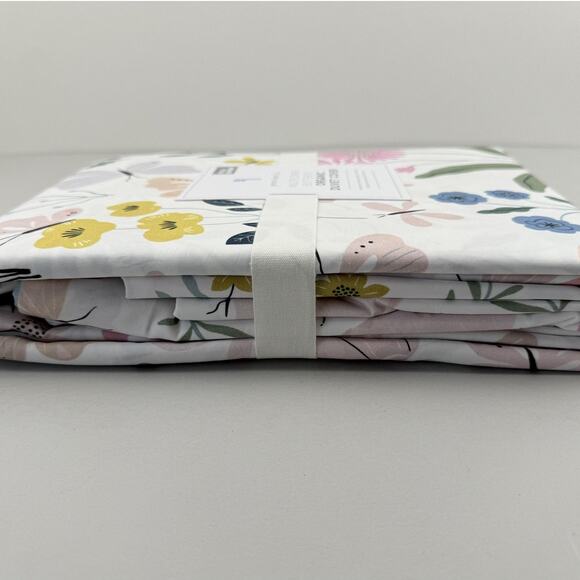 Pottery Barn Kids Wildflower Butterfly Duvet Cover FULL / QUEEN Organic Floral - Picture 7 of 8